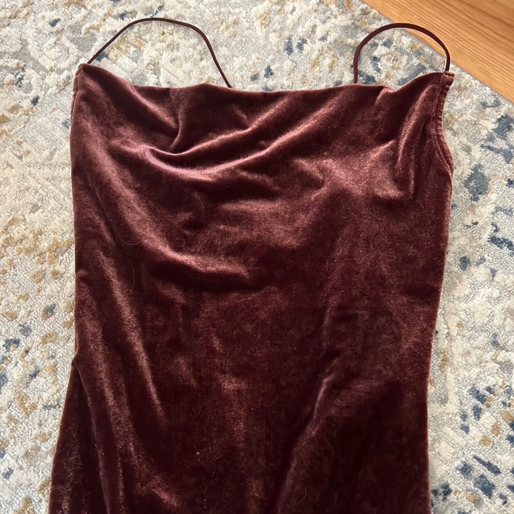 Velvet bodysuit side XS Abercrombie